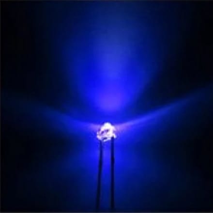 1.8mm led met kabel 20cm 12v 10 stuks Kleur Blauw