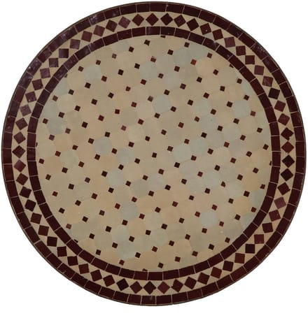 Mozaïek tafel D60 bruin-rhombus