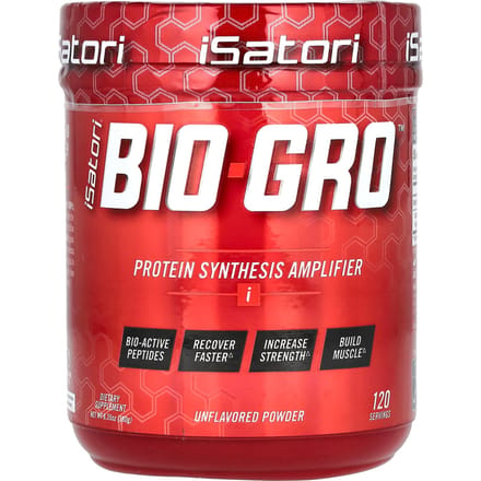 Isatori, Bio-Gro, Eiwitsynthese Verbeteraar, Ongezoet, 180 g (180 g)