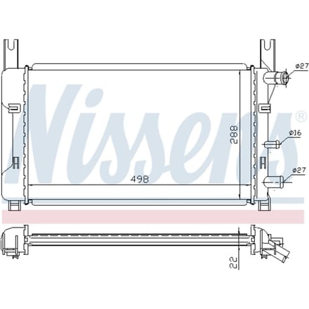 Radiator, motorkoeling NISSENS 62121A