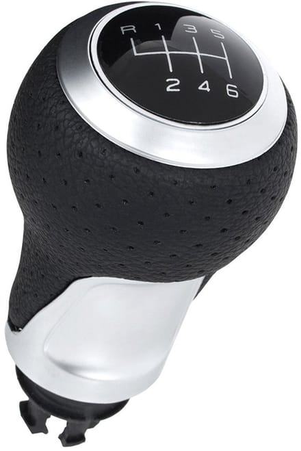 Modecar - Versnellingspook Knop - Zwart - Zilver - 6 Versnellingen
