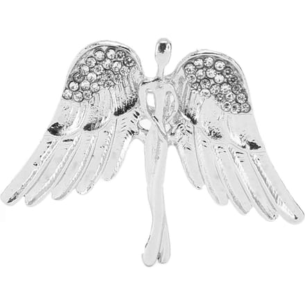 Engel Broche Speld Legering Strass Kraagspeld Jas Trui Decoratieve Accessoires Zilver gray