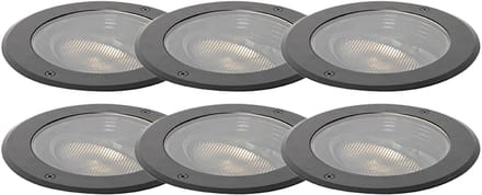 QAZQA Set van 6 grondspot wart AR111 verstelbaar IP65 - Delux Honey