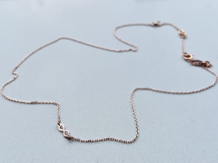 Ketting klein infinity teken | Rosekleurig | AG925