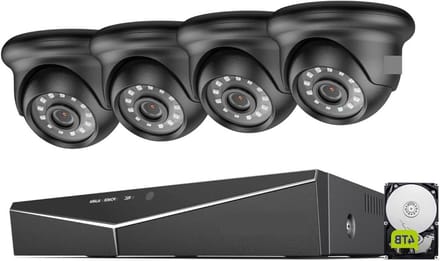 Beveiligingscamera set - CCTV systeem - Huis beveiligen - 4K Ultra HD - 4 camera's - Wit