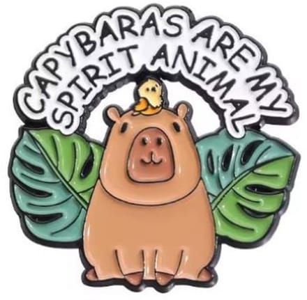 Pin Broche - enamel pin - kledingspeld - Spirit animal capybara