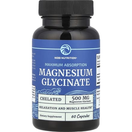 Nobi Nutrition, Magnesiumglycinaat, 60 capsules (250 mg per capsule)