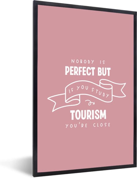 Fotolijst incl. Poster - Studie - Quotes - Toerisme - 40x60 cm - Posterlijst