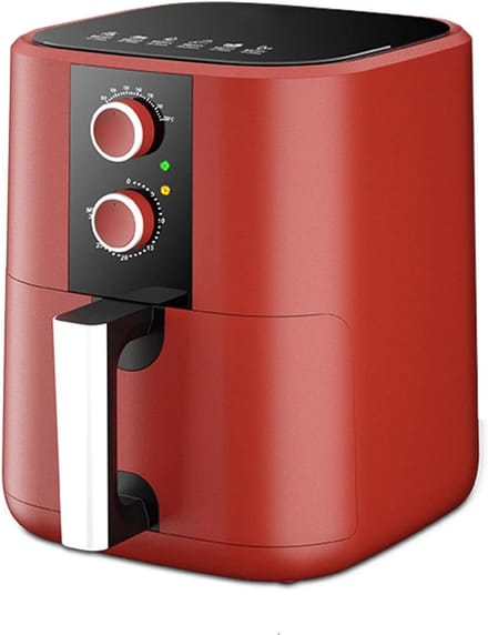Digitale Airfryer - Heteluchtfriteuse - Gezond Koken - Olievrije Bereiding - 5 Liter Capaciteit - Rood