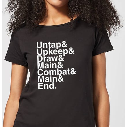 Magic The Gathering Turn Phases Women's T-Shirt - Black - S - Zwart