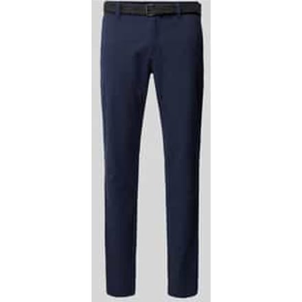 Tom Tailor - TTTRAVIS SLIM chino met riem - Maat 30/32 - navy zig zag structure