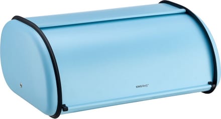 Kinghoff 1869 - Broodtrommel groot - RVS - Blauw - Retro - 44 x 27 x 18,5 cm