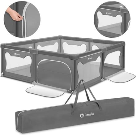 Lionelo Willow XL - Box voor baby's - 187 cm x 207 cm x 68 cm - vanaf 0-48 maanden groot oppervlak - Zeer groot
