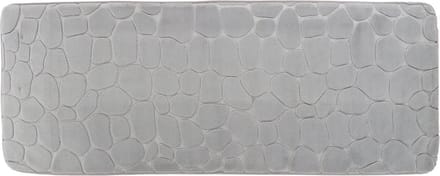Tendance Badmat Pebble - Memory Foam - extra lang - lichtgrijs - 45 x 120 cm - antislip - badkamer