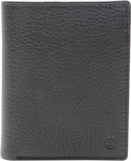 Esquire Leren Portemonnee Deer Cardsafe Wallet High Black Zwart