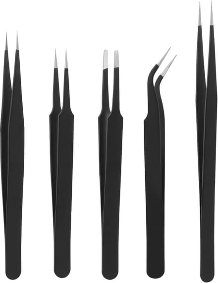 5pcs set - pointed - precisie pincetten