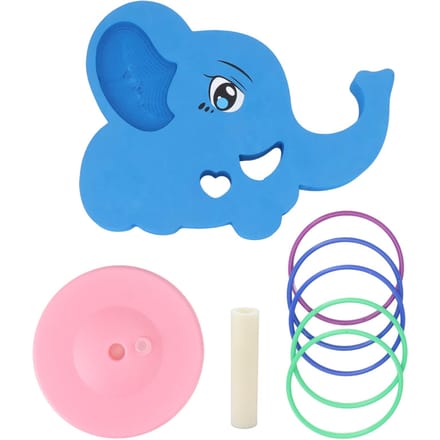 EVA Zwem Drijfplank met Werpringen Olifant Vorm Zwemhulp Plank Waterspeelgoed blue