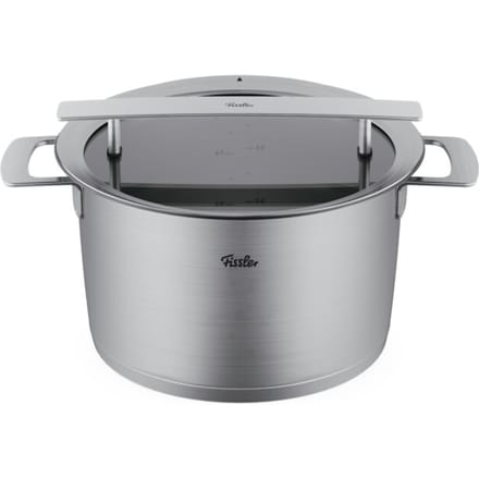 Fissler Phi Collection Soeppan met Downdraft Glasdeksel 24cm met Uniek afgietsysteem