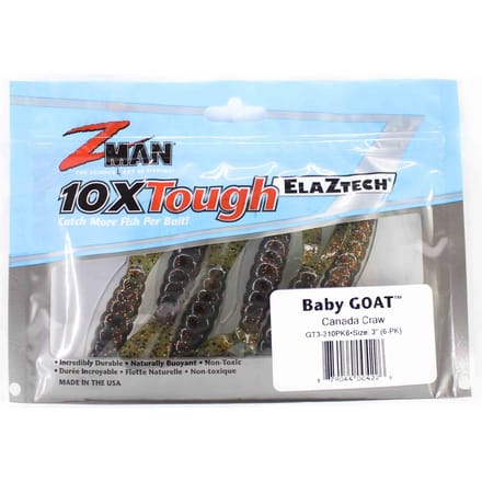 Zman Soft Lure Baby Geit 3 ​​Inch 6/Pack Canada Craw (4226)