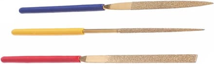 Set van 3 Mini Diamant Vijlenset voor Hout, Metaal en Glasbewerking - Titanium Coating, 100mm