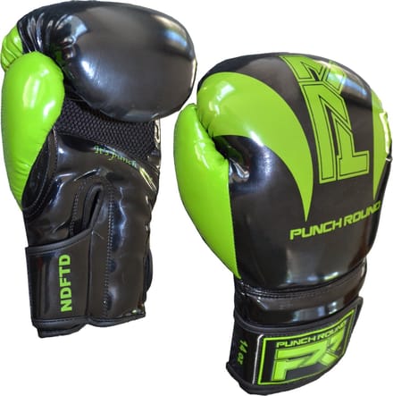 Punch Round Bokshandschoenen SLAM Zwart Groen - 10 OZ