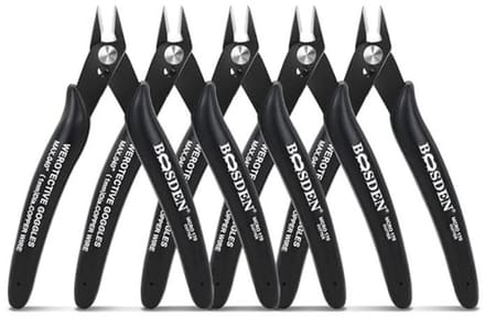 Flush Cut Pliers Set - 5 Inch Precision Wire Cutters for Crafts & Electronics