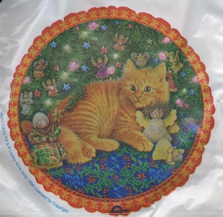 folieballon - kerst kat - 45 cm - leeg