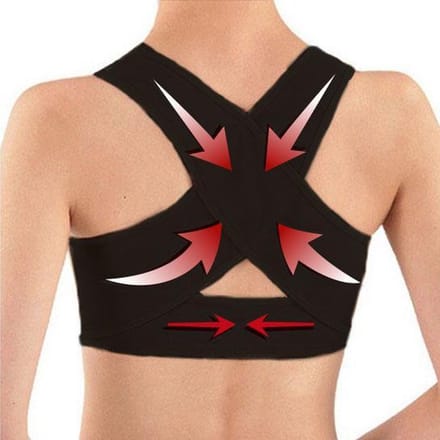 Dames Rugband - Rugbrace - Maat S - Zwart