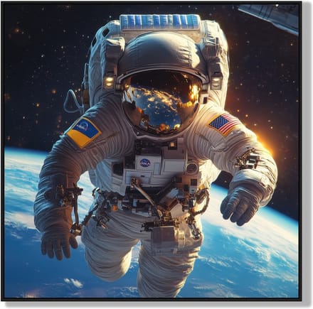 Schilderij 100x100cm astronaut