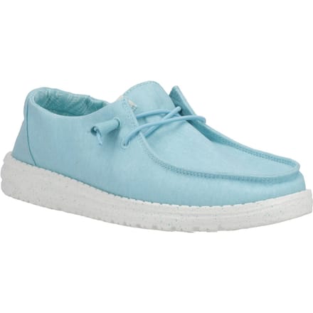 HEYDUDE Wendy Canvas 100% Katoenen Turquoise Instappers Voor Dames