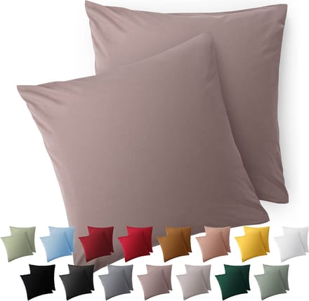 Blumtal Kussensloop Microvezel Kussenhoes 65 x 65 cm - Taupe - Set van 2
