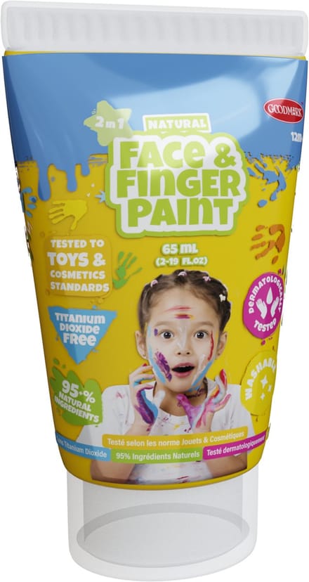 Boti Natural Face & Fingerpaint Tube - Yellow 65ml