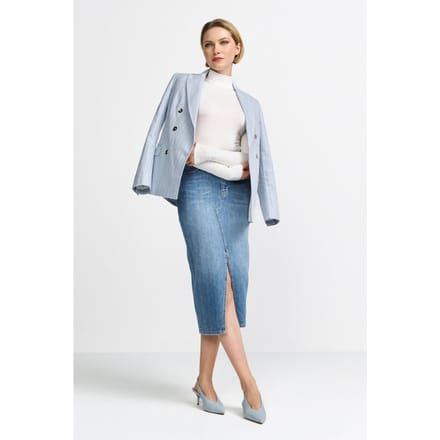 Rich & Royal Blue Denim Skirt Denim Blue Größe: 27 | Midiröcke Outlet | Damen | Blau