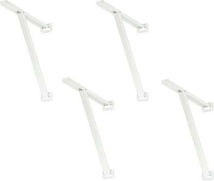 x siwitec kantelbeugel in wit, plank voor schuine plafonds, draagvermogen 200 kg, plankbeugel