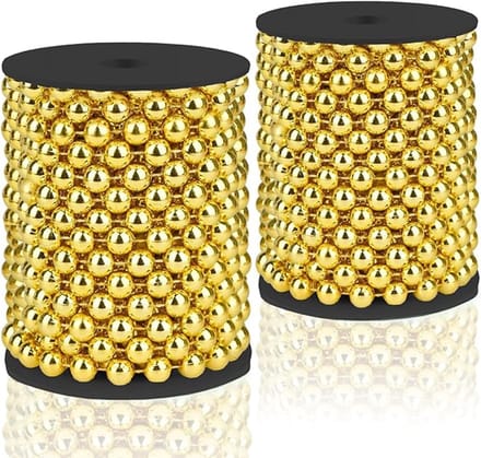 Gouden Parelslinger Feestdecoratie - 15 meter Luxe Parelketting