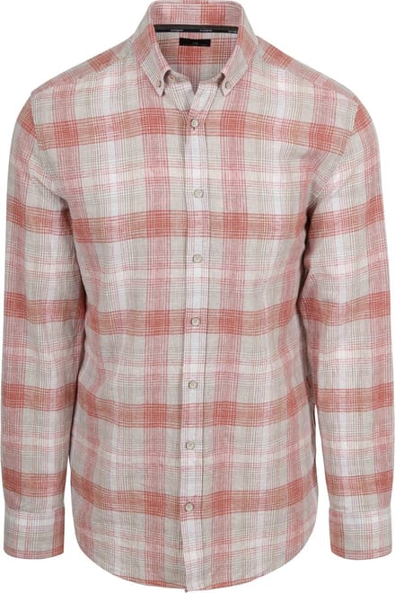 State Of Art Overhemd Ruit Rood - Maat M - Heren - Overhemden Casual