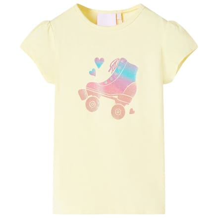 vidaXL Kindershirt 128 zachtgeel