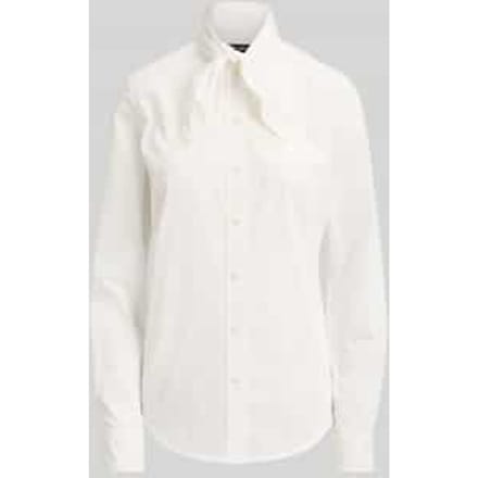 regular fit vrijetijdsblouse van puur katoen met strik