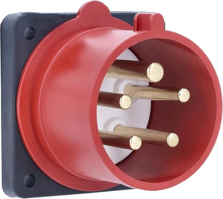 CEE Stekker - Adapter - Stroom Aansluiten - Spatwaterdicht IP44 - 32 A 400 V - Rood