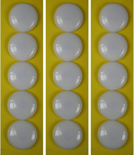 Benson ronde koelkast / whiteboard magneetjes - 15x stuks - wit - Keuken magneten