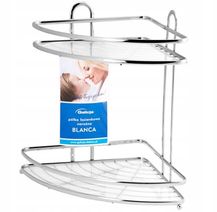 Alsea Blanca Serie - Hoek Douche Plank - 2 Niveaus - Chroom - Srebrny