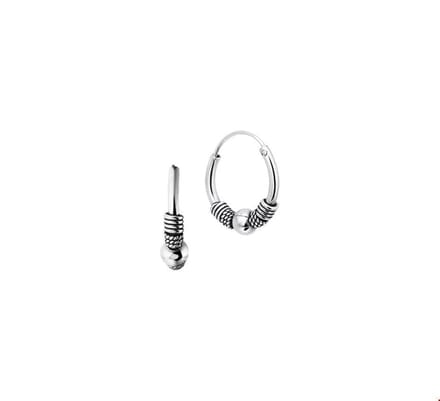 Zilver Geoxideerde oorringen Bali oxi 1101330