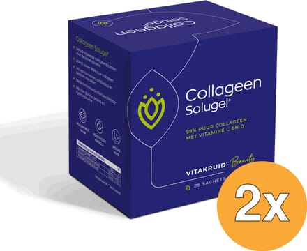 2x Vitakruid Collageen Solugel (25 zakjes)