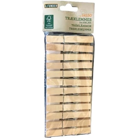 G.Funder Clothespin 24 pcs in FSC® certified wood