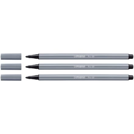 STABILO Pen 68 - Premium Viltstift - Donkergrijs - per stuk