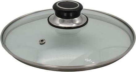 Glazen pannendeksel met RVS rand en stoomuitlaat, 20 cm