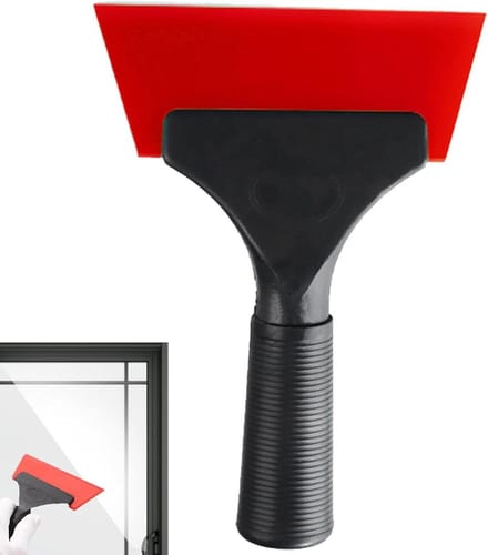 Rubberen Glaswisser - Raamtrekker Schraper - Ramen Schoonmaken - Antislip Handgreep - 185 Centimeter - Rood