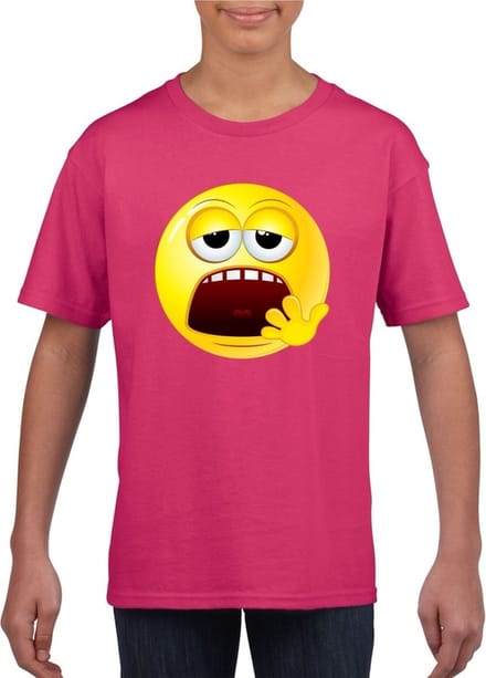 emoticon/ emoticon t-shirt moe roze kinderen 146/152