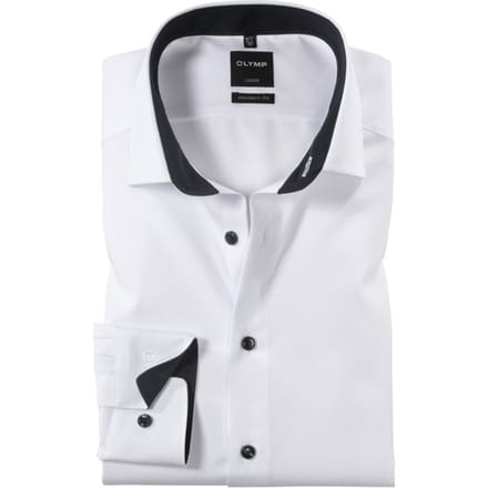 OLYMP Luxor Overhemd, Modern Fit, Global Kent, Wit