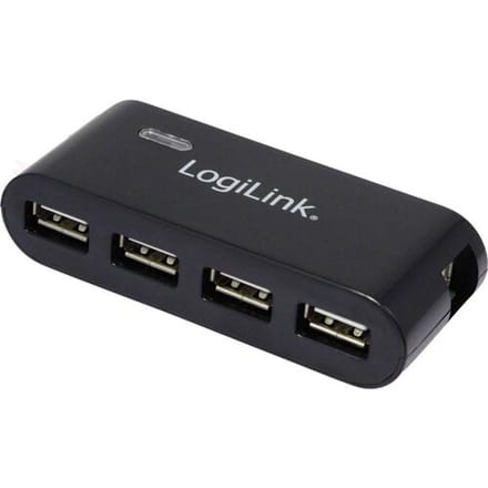 LogiLink UA0085 UA0085 USB-hub 4 poorten USB-A USB 2.0 480 MBit/s Zwart